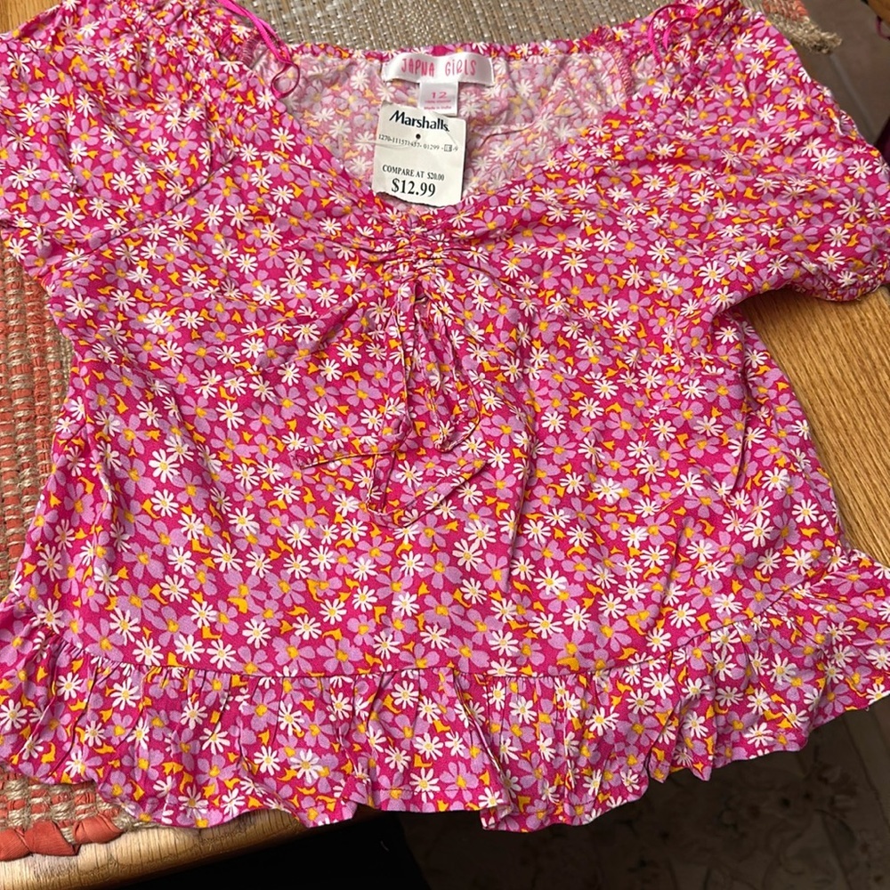 Japna Girls Floral Print Blouse